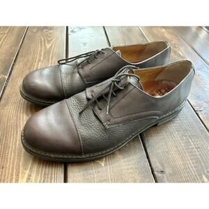Mephisto Dress Shoes Mens 11 Oxford Brown Leather Lace Up Cap Toe Comfort Casual